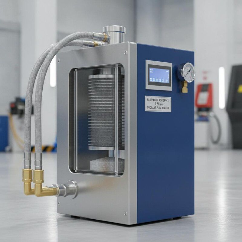 Filtre de liquide de refroidissement pour machine-outil 0,3 mm avec précision de filtration de 1 à 50 microns assurant la purification du liquide de refroidissement